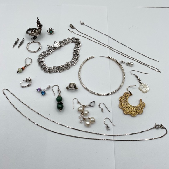 Sterling Silver Scrap Jewelry Lot - Picture 11 of 11